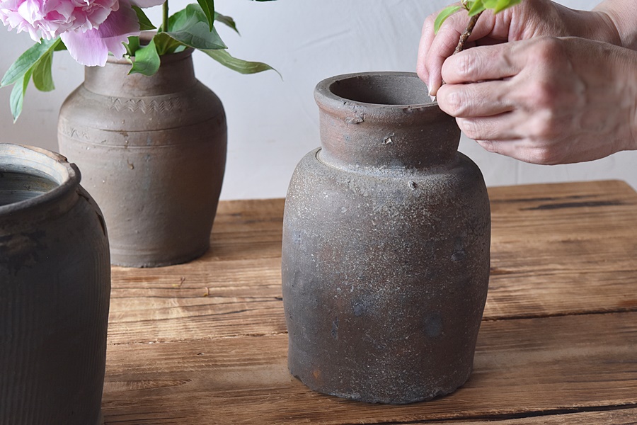 焼き締め 水盤 鉢 南蛮 花器 古美術 古道具 アンティーク 焼き締め