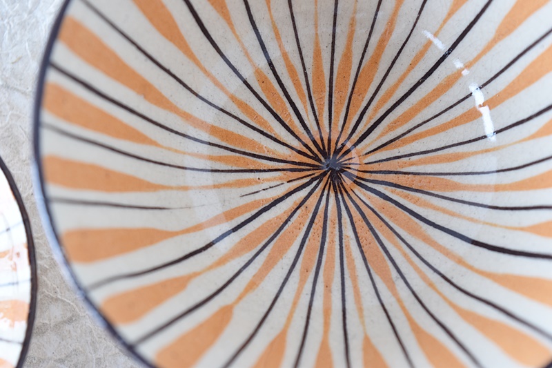 骨董 古瀬戸 麦藁手 6寸皿 箱付き 江戸末期~明治 アンティーク 骨董 古