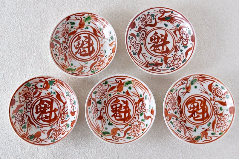 778『呉須赤絵 鳳凰 角皿』 /骨董品 古美術 古玩 アンティーク 【公式