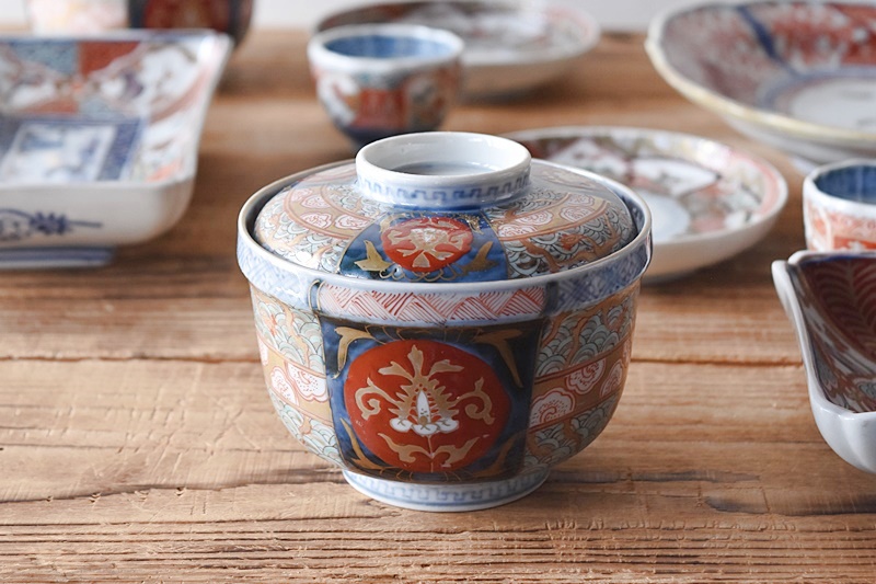 蓋つき煮物椀 5客セット木箱付き