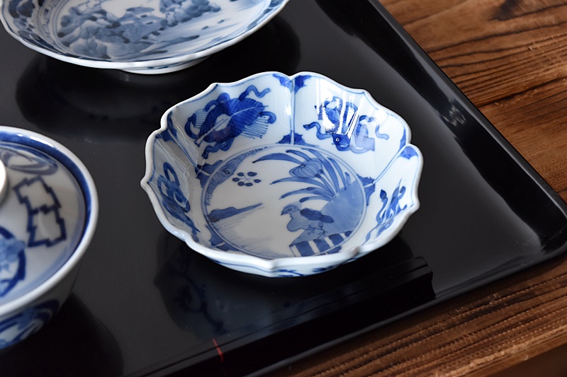 ma507⑦『織部 松 五角鉢』 /骨董品 古美術 古玩 アンティーク ma507⑦