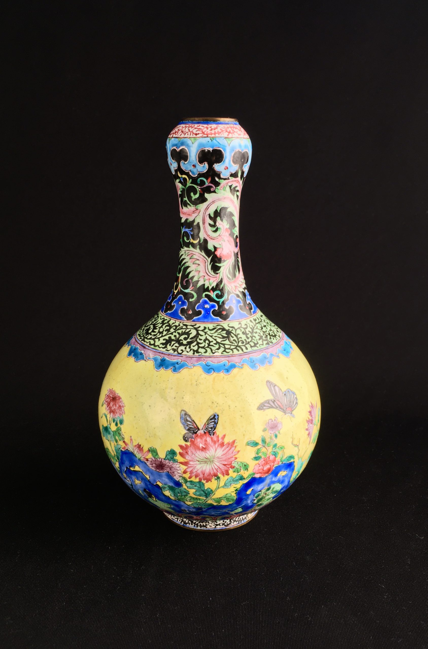 七宝焼 お買い得品 鳳凰紋 花 瓶 華道具 花入花生飾り瓶花器 七宝焼