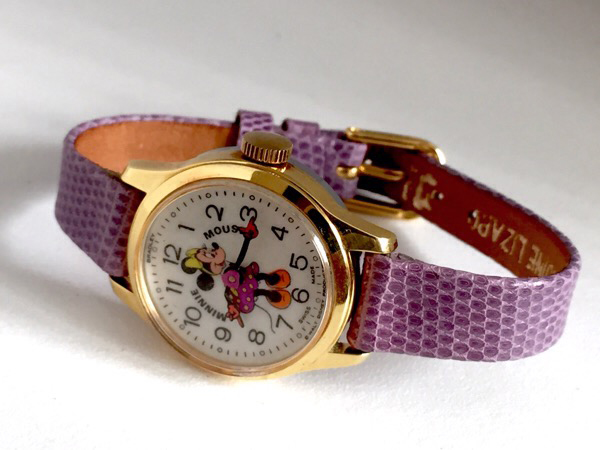 ブラッドリー 未使用品 ミニーマウス 手巻き式 スイス製 レディース
