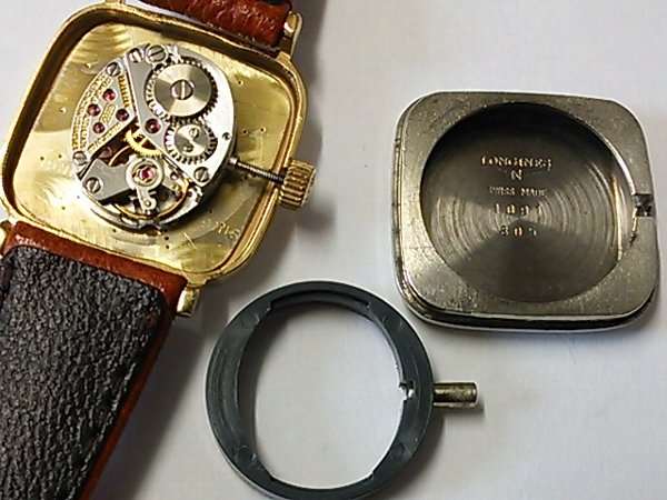 ロンジン ゴールド スクエア文字盤 金属ベルト 時計 ロンジン ゴールド