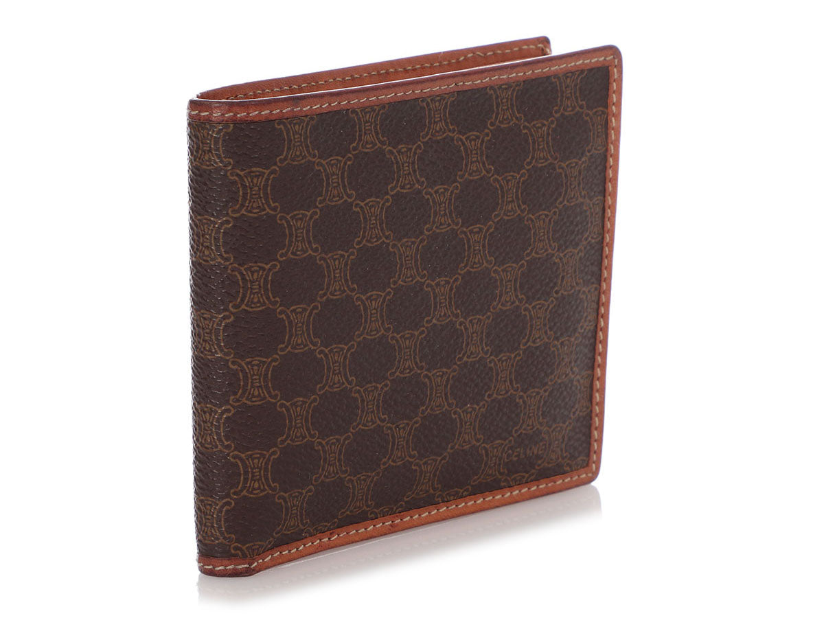 Céline Vintage Brown Triomphe Canvas Bifold Wallet - Ann's