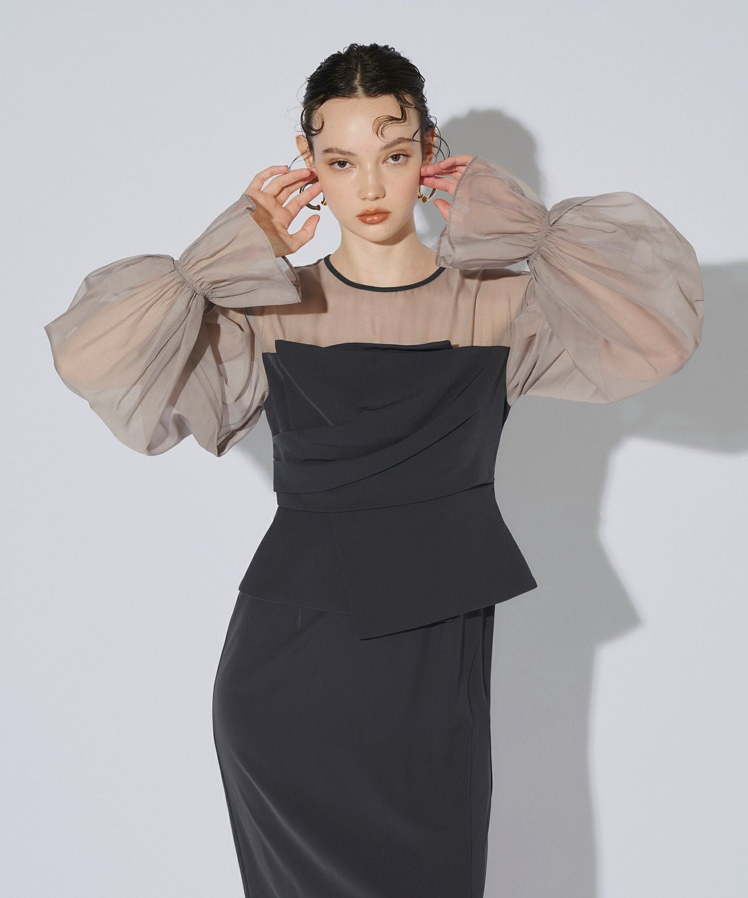 draped bustier dress | ANDRESD