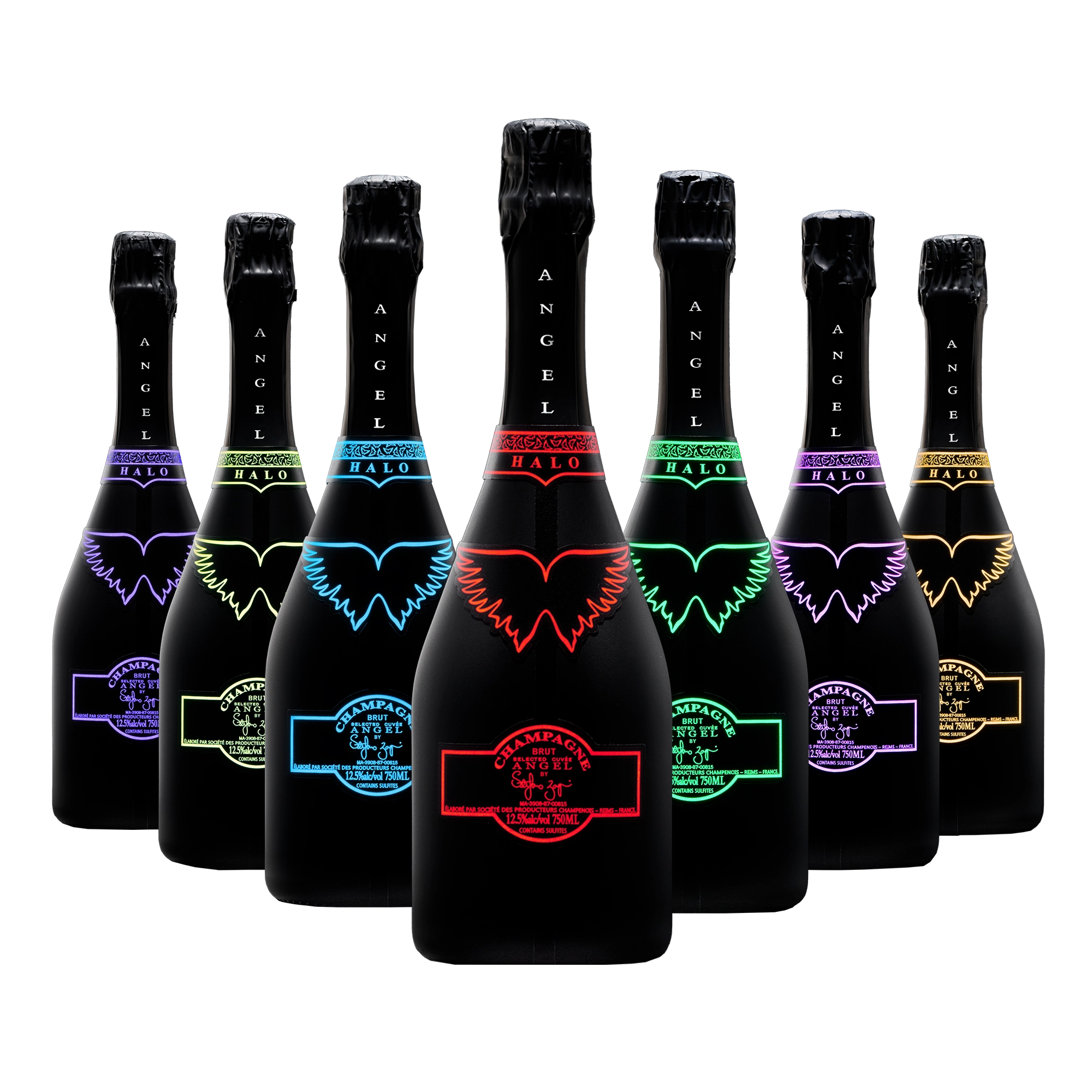 ANGEL CHAMPAGNE NV Brut HALO 《特別7本セット》LEDアイスバケツ付