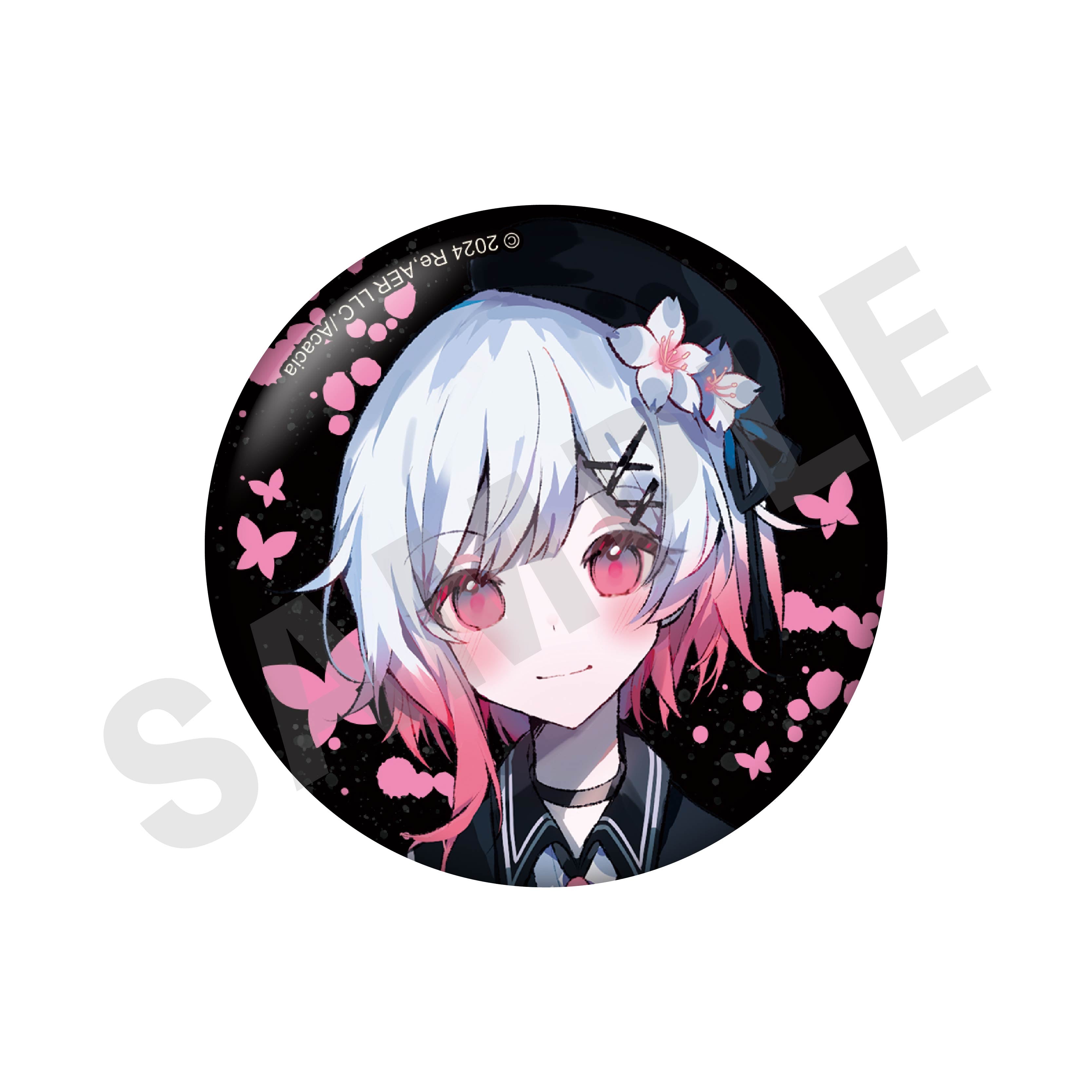 魔法少女ノ魔女裁判 桜羽エマ 缶バッジ サイン 希少 魔法少女ノ魔女