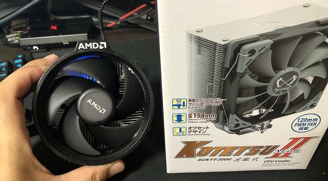 Ryzen5 3600が付属のリテールクーラーで全然冷えなかったので虎徹Mark2
