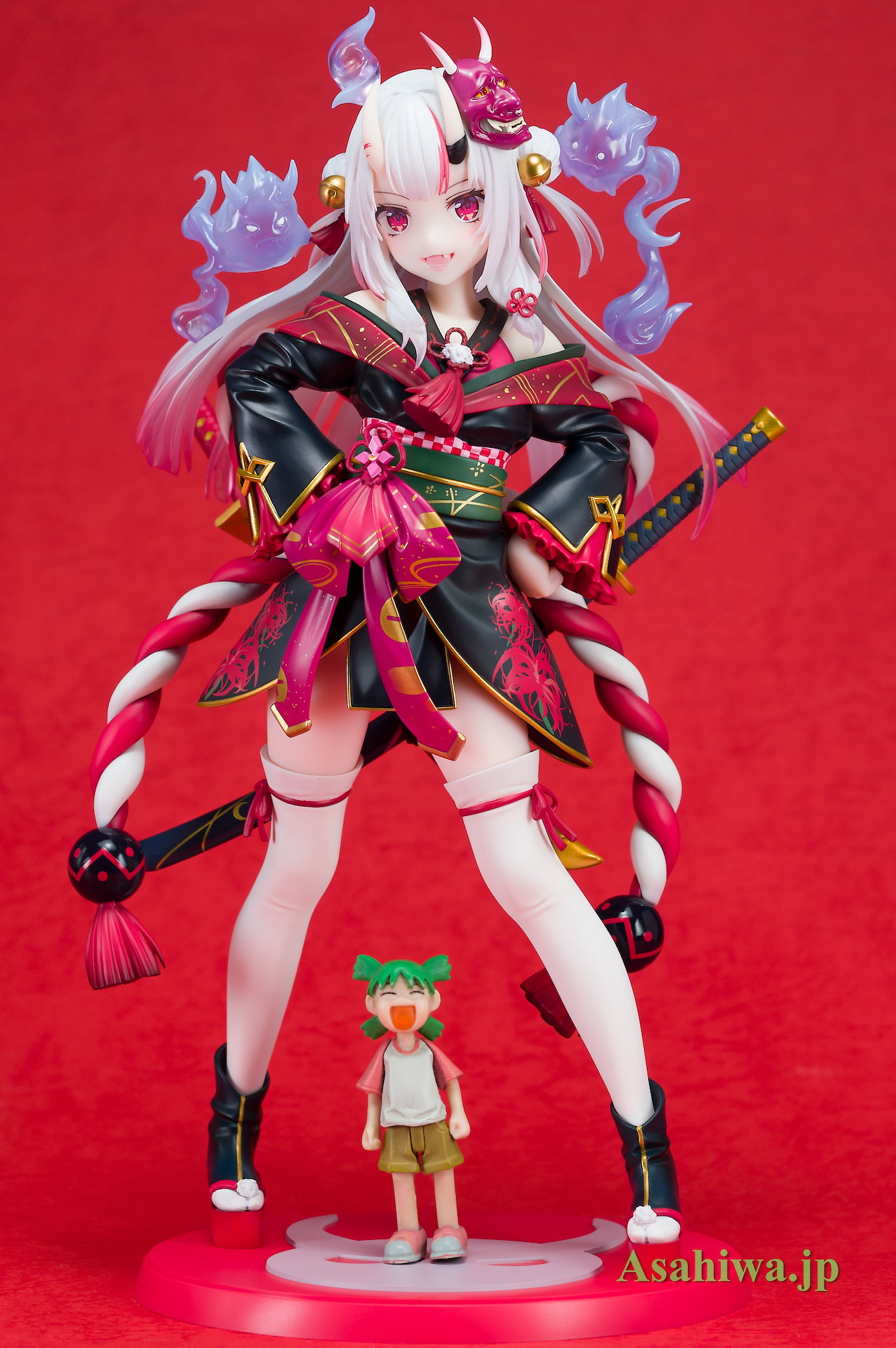 最終値下げ)百鬼あやめ 1/7スケールフィギュア にぱぁ顔パーツ付 新品未