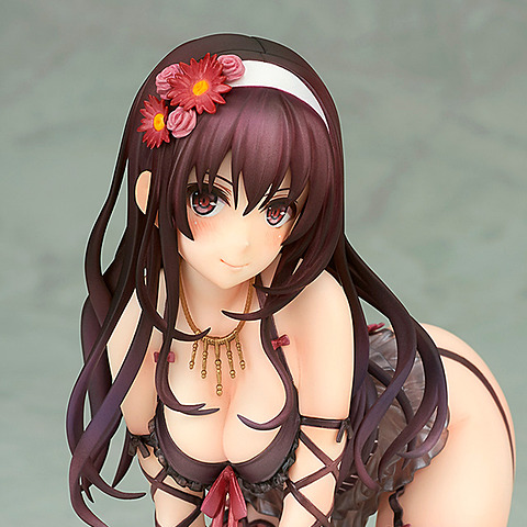 挑発的な上目遣い。「冴えカノ」より、フィギュア「霞ヶ丘詩羽