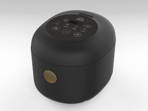 ヤマダ、シンプルデザインの炊飯器。カゴ付きで蒸し料理も作れる