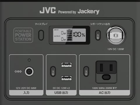 大容量375Whでもコンパクト。家電や車載機器も動かせるJVCポータブル