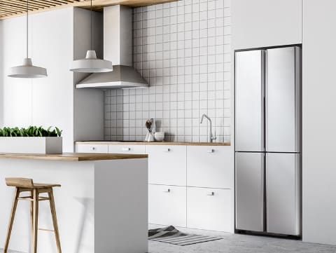 アクア、クラス最薄の420L冷蔵庫。冷凍室は6つに分かれた大容量146L