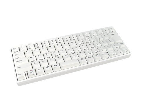 PFU、HHKB生誕25周年記念の「雪」。別売りの無刻印キートップで純白に