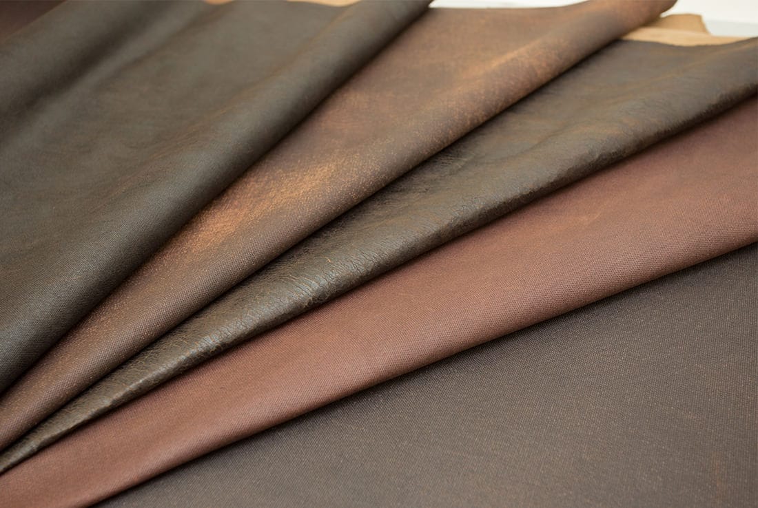 柿渋染め『壺渋・こしぶ』日本製 二つ折り財布 メンズ(財布)帆布 革