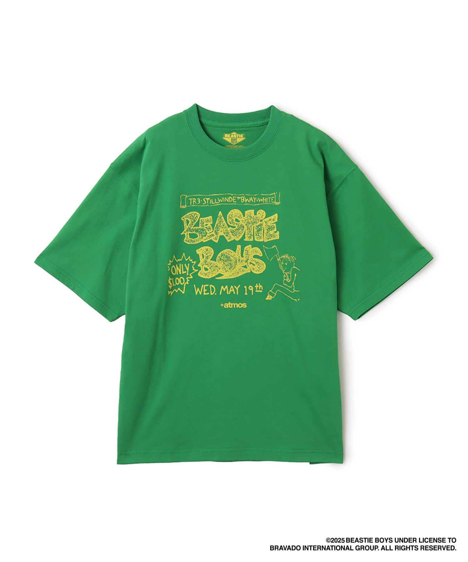 Beastie Boys x atmos FLYER T-shirt GREEN（ビースティ ボーイズ x