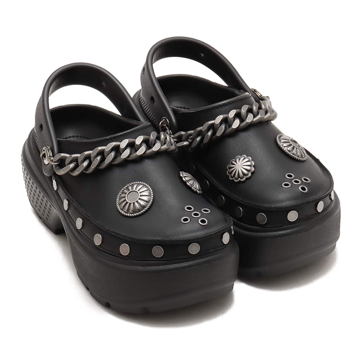 crocs Stomp Embellished Clog Black （クロックス ストンプ エンベ