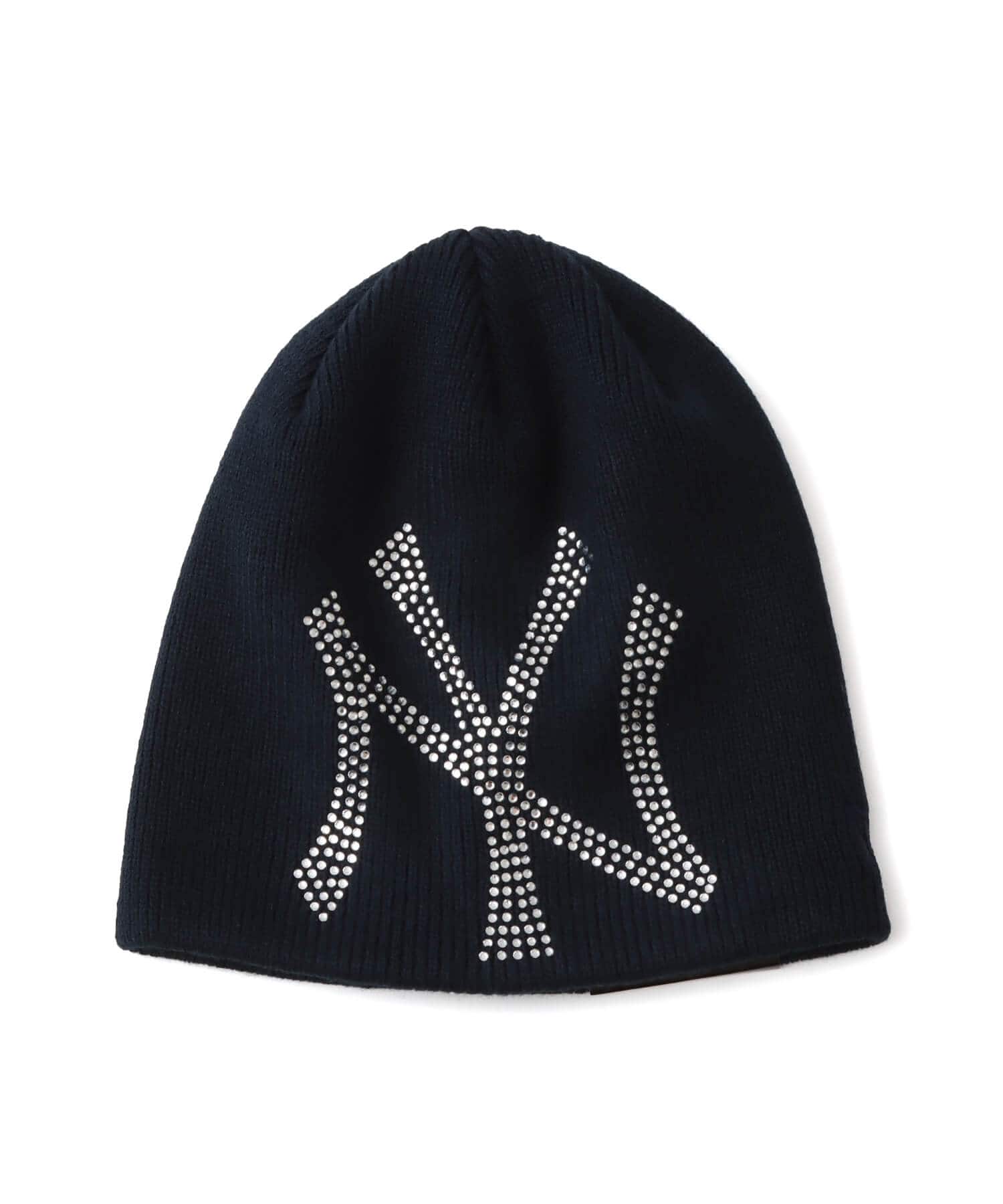 NEW ERA BASIC BEANIE BIG LOGO RHINESTONE New York Yankees NAVY
