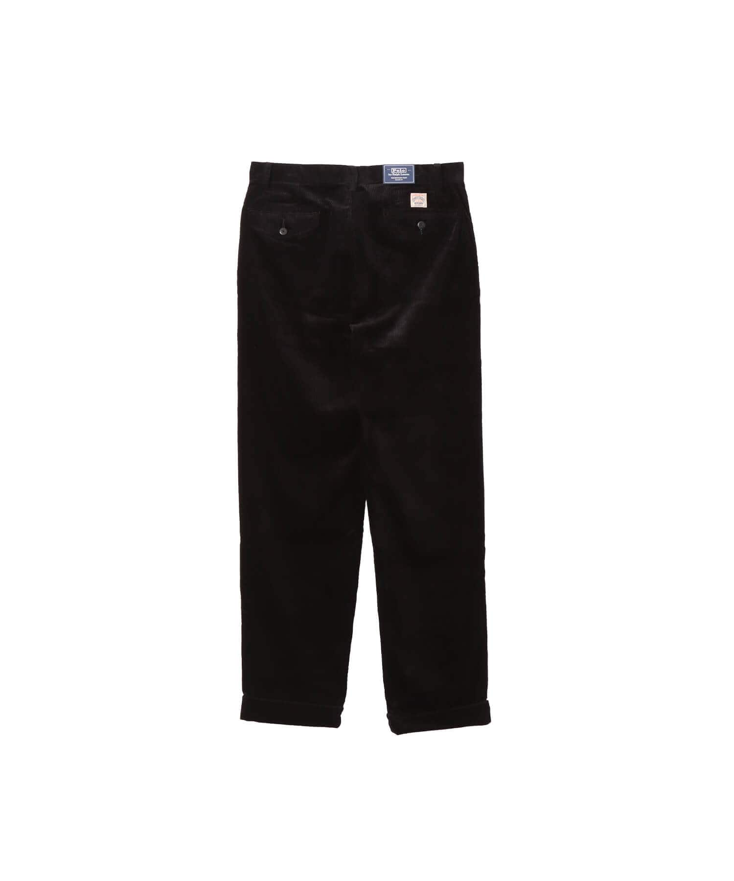 POLO RALPH LAUREN RALAXED FIT CORDUROY WHITMAN CHINO PLEATED PANTS