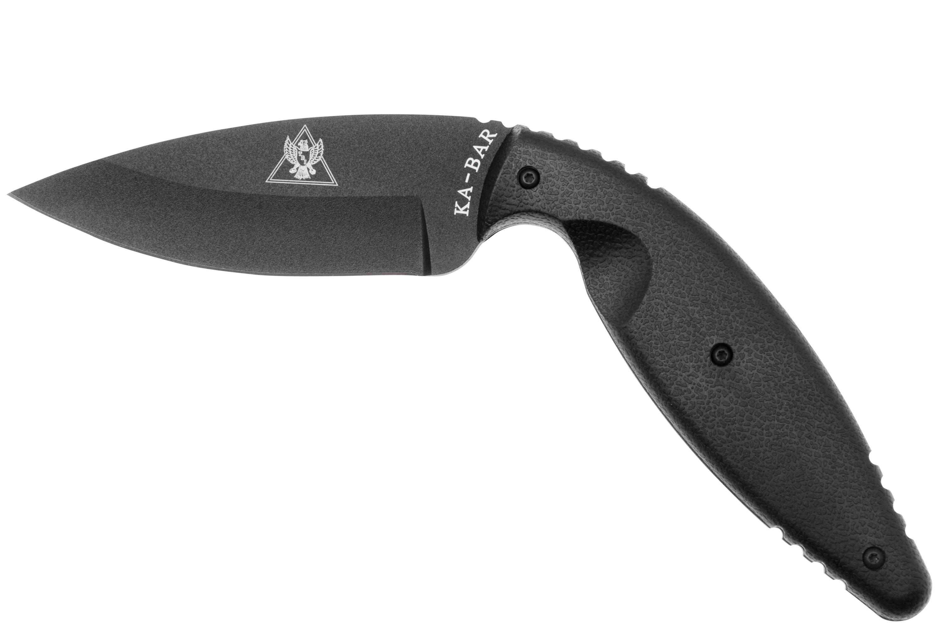 KA-BAR TDI Large 1482 Droppoint Black Straight, fixed knife