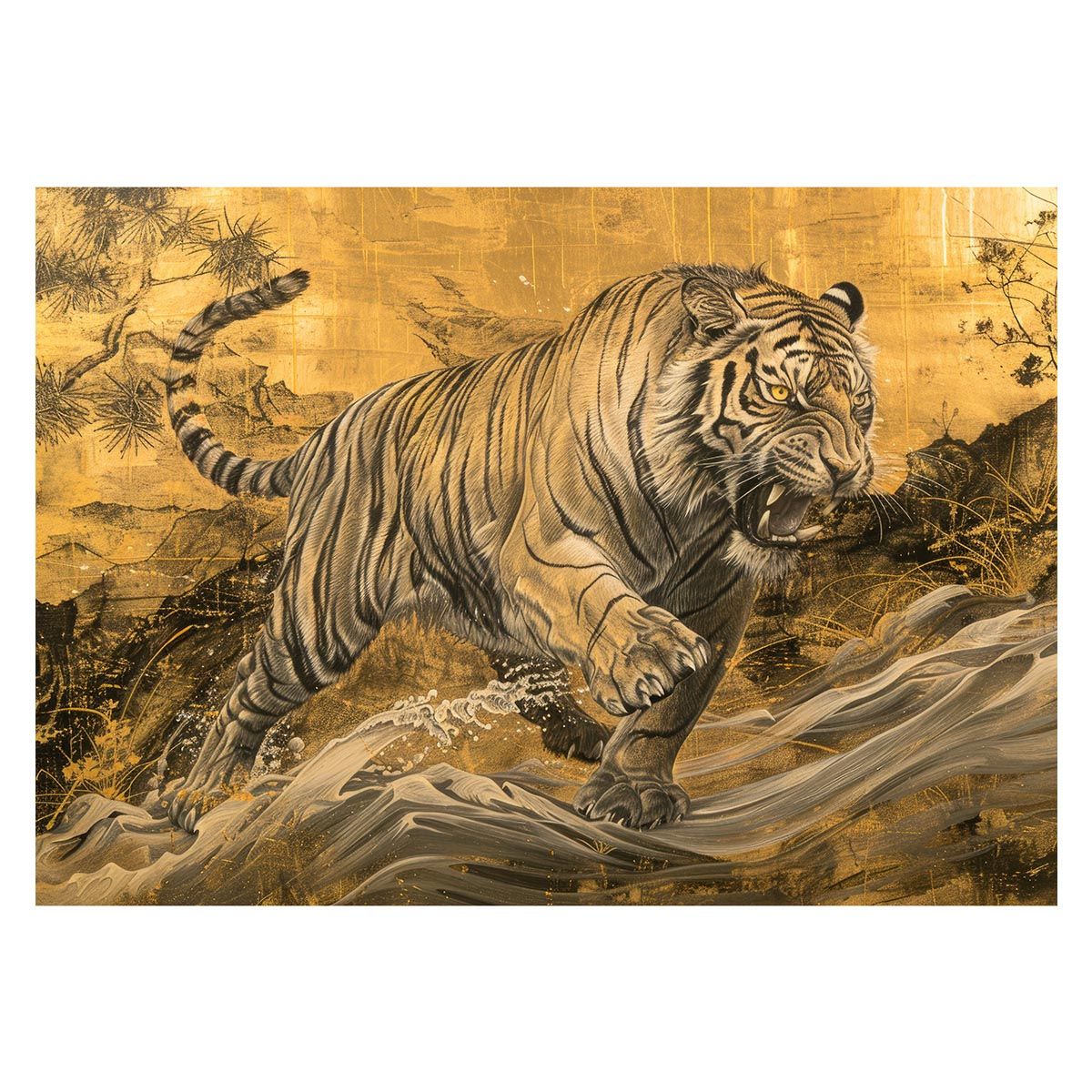 B1サイズ（約73x103cm）】【lh-poster-4051】虎 トラ タイガー 猛虎