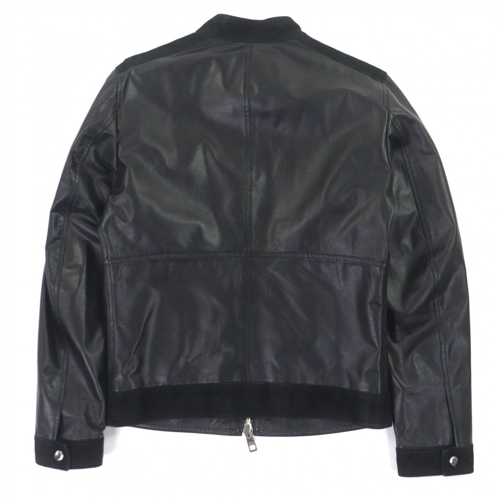 D&G ブラックライダースジャケット 46 Dolce & Gabbana レザー