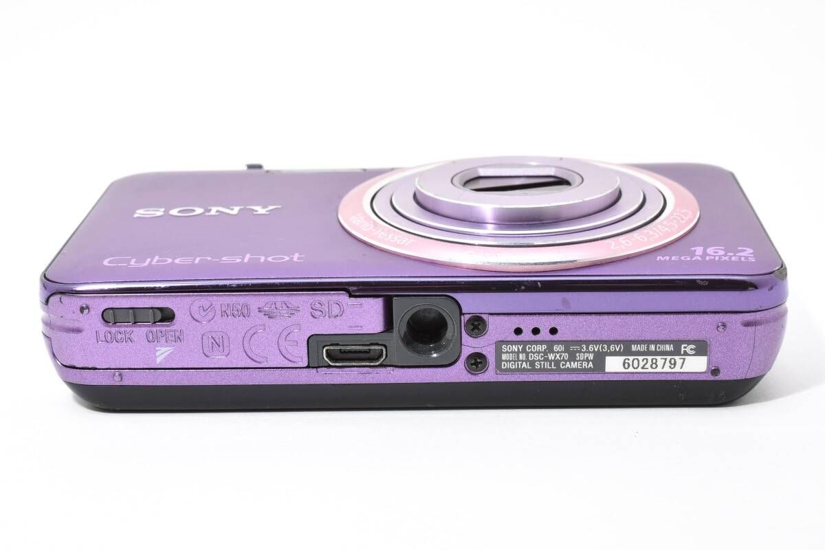 送料無料・中古品】SONY Cyber-shot DSC-WX70 パープル ☆訳あり大特価☆