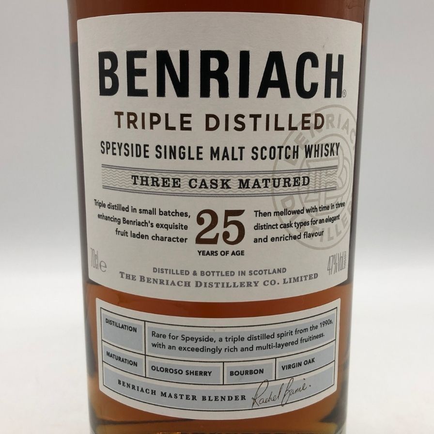 ベンリアック 25年 トリプルディスティルド 700ml 47% 未開栓 - メルカリ