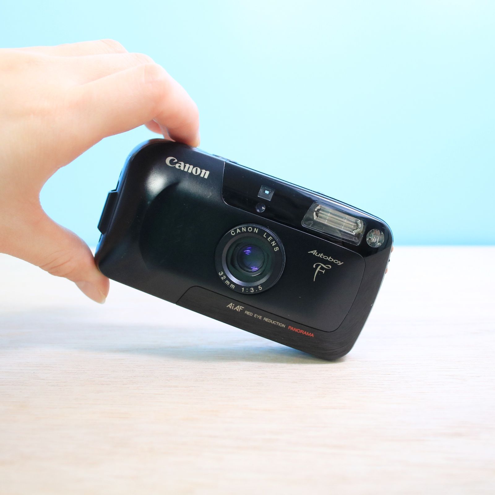 動作確認済 美品Canon Autoboy F フィルムカメラ カバー保証書付 動作