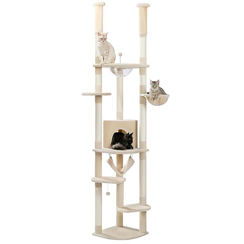Yinanroa タワーキャット,木登りタワー 宇宙船ハンモック付き シングル