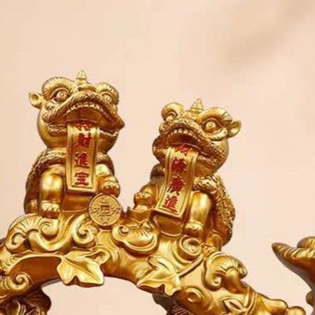 獅子 ライオン 置物 オブジェ 豪華 風水グッズ オーナメント 装飾品