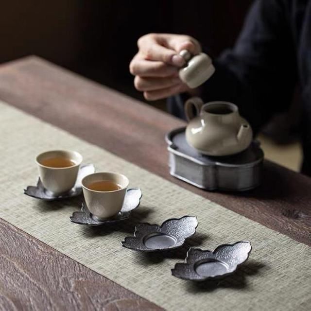 ☆錫製 茶托 茶器 茶道具 煎茶道具 5客 - メルカリ