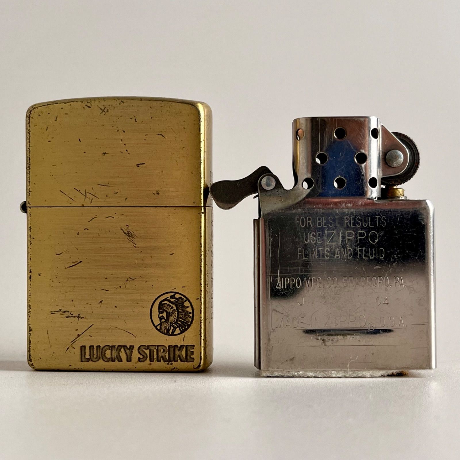 新品未使用品】Zippo Lucky Strike ライター ゴールド 【公式通販】