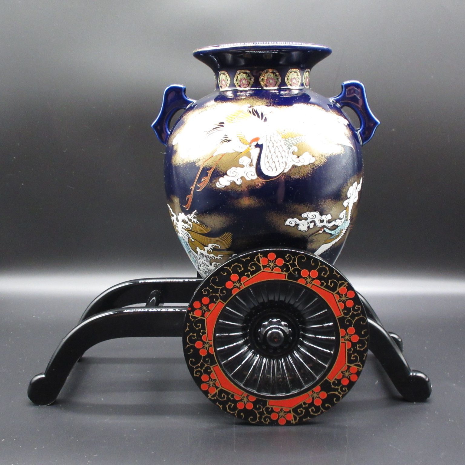 未使用】九谷焼 花瓶 金 花詰 14号 ストア 壺 仁清 九谷焼 【逸品物