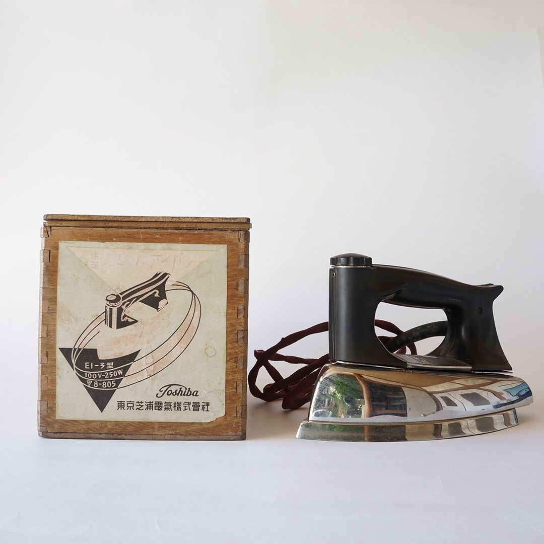 超貴重!】【昭和レトロ】東芝 メーカー名入り木箱入り スチーム