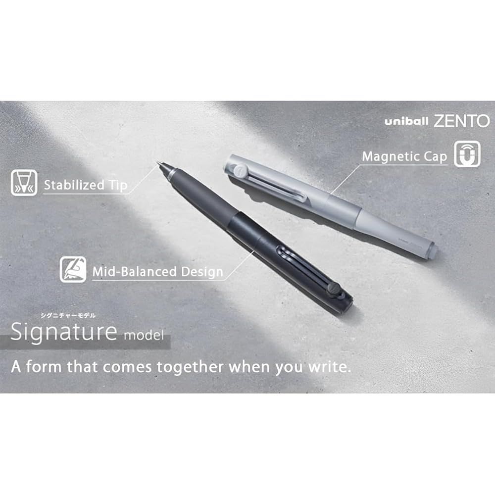 uniball ZENTO シグニチャーモデル メタリックブラック 2本セット