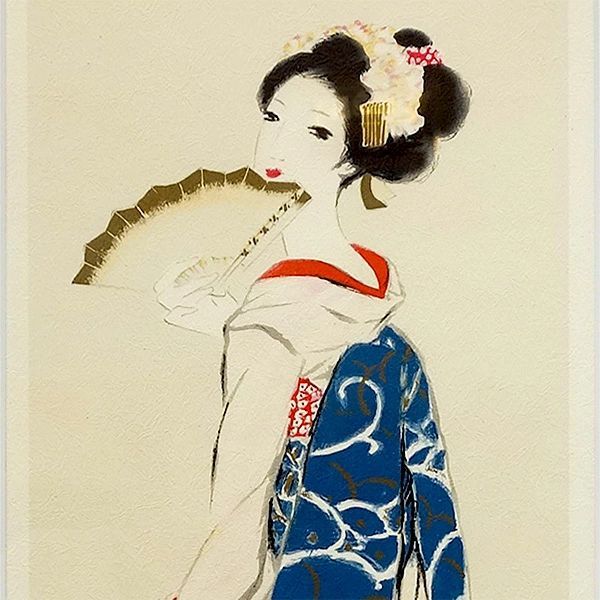 竹久夢二[舞妓] リトグラフ サイン有り エディション有り 竹久夢二
