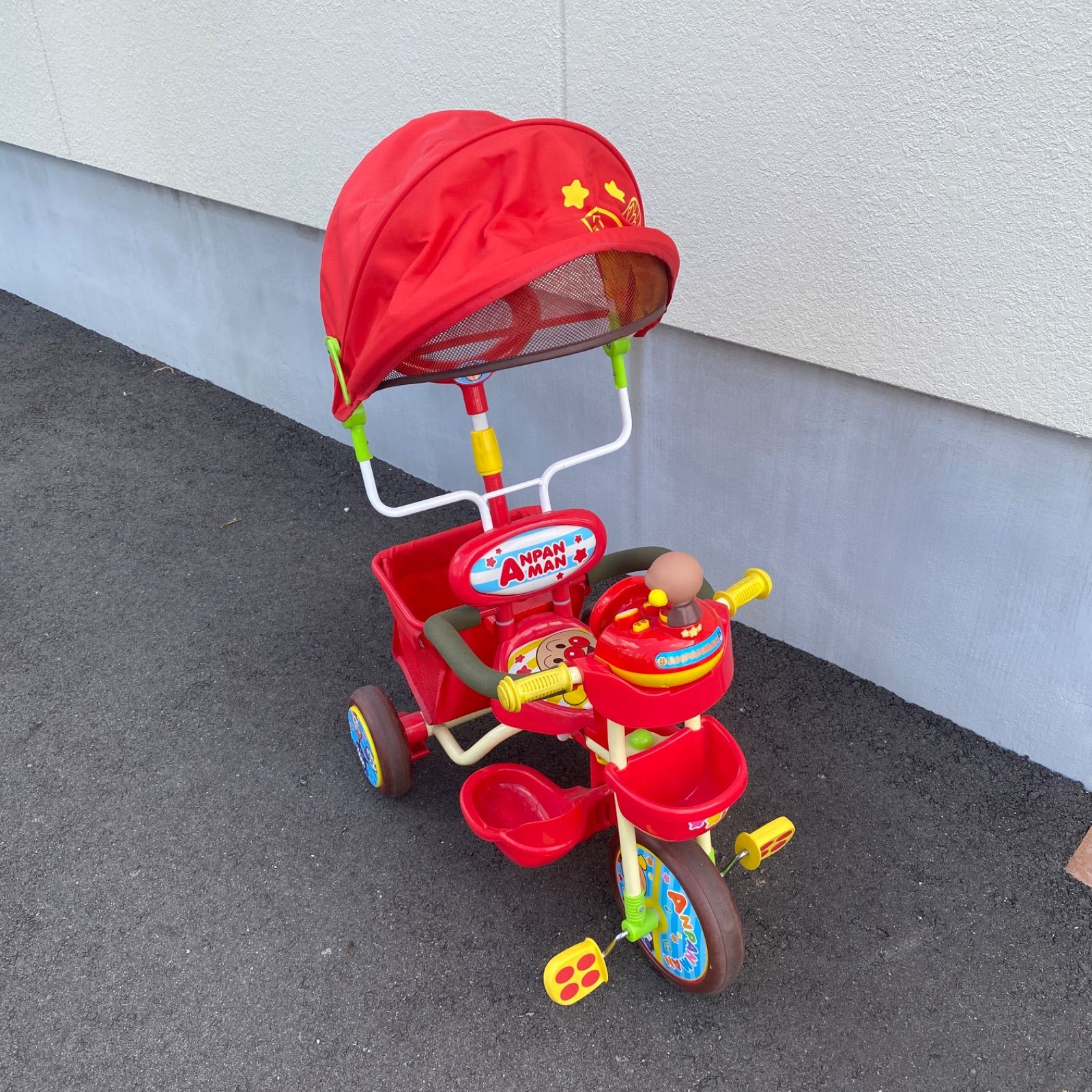 アンパンマン三輪車 デラックス 動作確認済 幼児 お散歩 アンパンマン