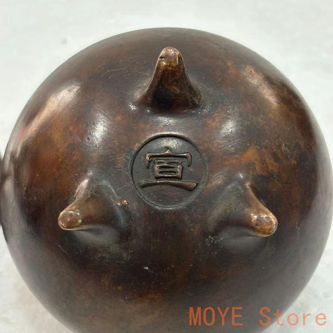 銅製 牛壷 茶道 置物 茶道具 香道具 装飾品 工芸品 美術品 銅製 五牛銅