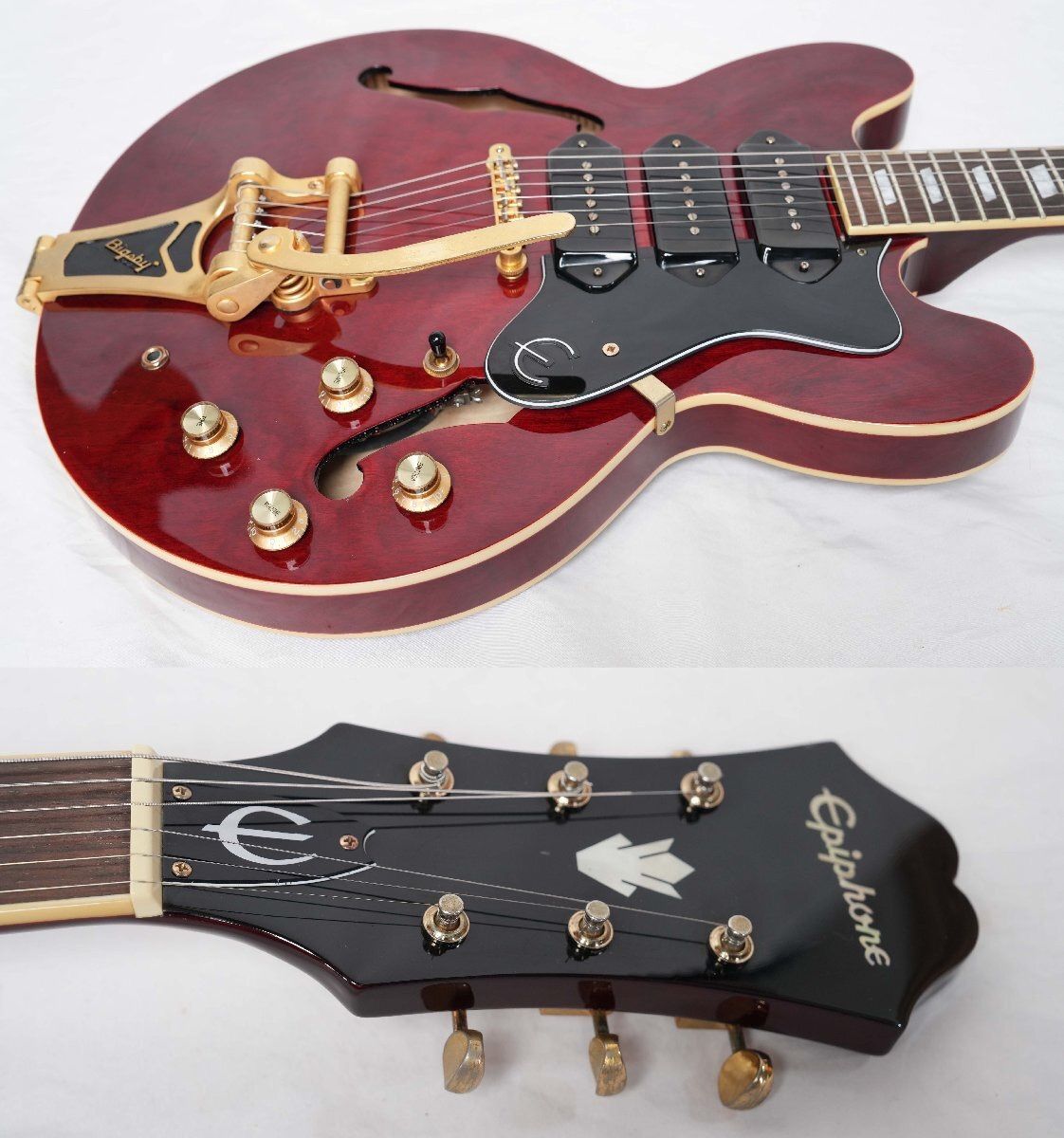 ☆Epiphone☆Riviera P93 WR セミアコ P-90×3 Bigsby搭載 2013年製