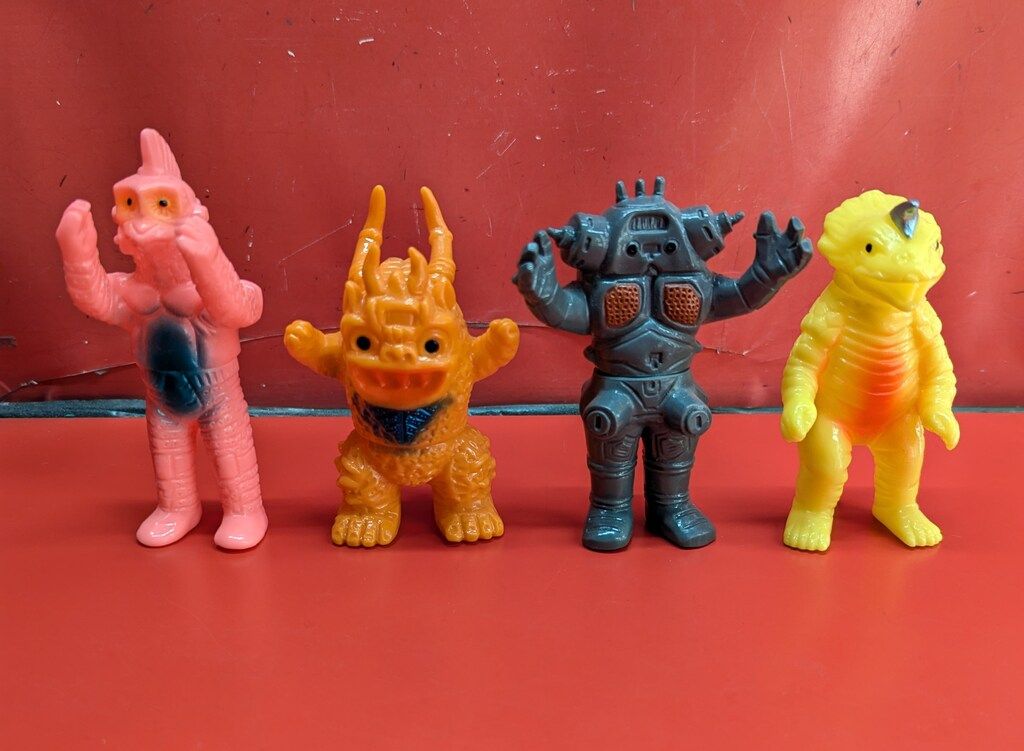 昭和レトロ ソフビ キングジョー マルサン 当時物 ジャンク品 昭和