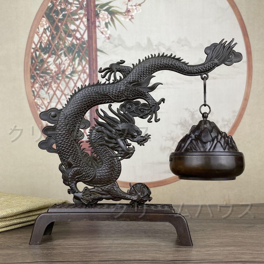 銅製 龍鳳杯 湯呑 茶道具 香道具 装飾品 工芸品 美術品 置物 銅器 香炉