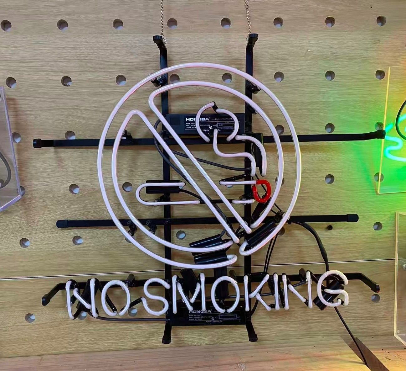 オリジナル オーダー ネオン管 NO SMOKING 禁煙マーク ガラスライト