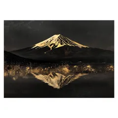 B2サイズ（約51x73cm）】【lh-poster-4168】和風 金の富士 金運