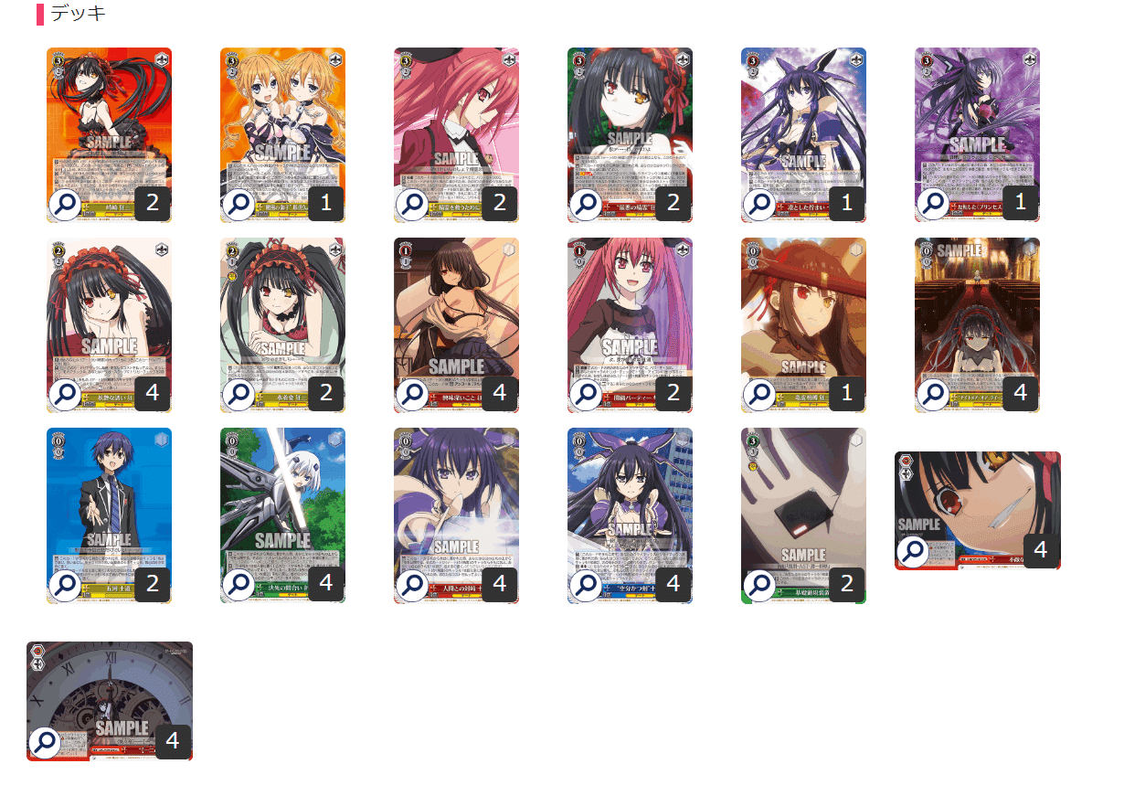 デート・ア・ライブ デッキ+調整パーツ ヴァイスシュヴァルツ デッキ