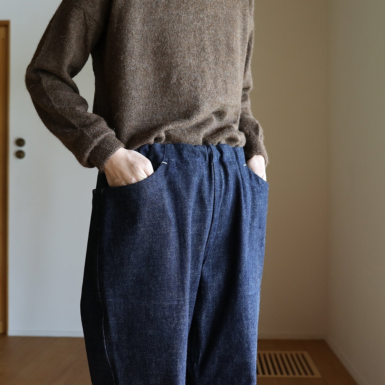 えみおわす トリップパンツ Sサイズ 藍染め 紺 えみおわす タオパンツ