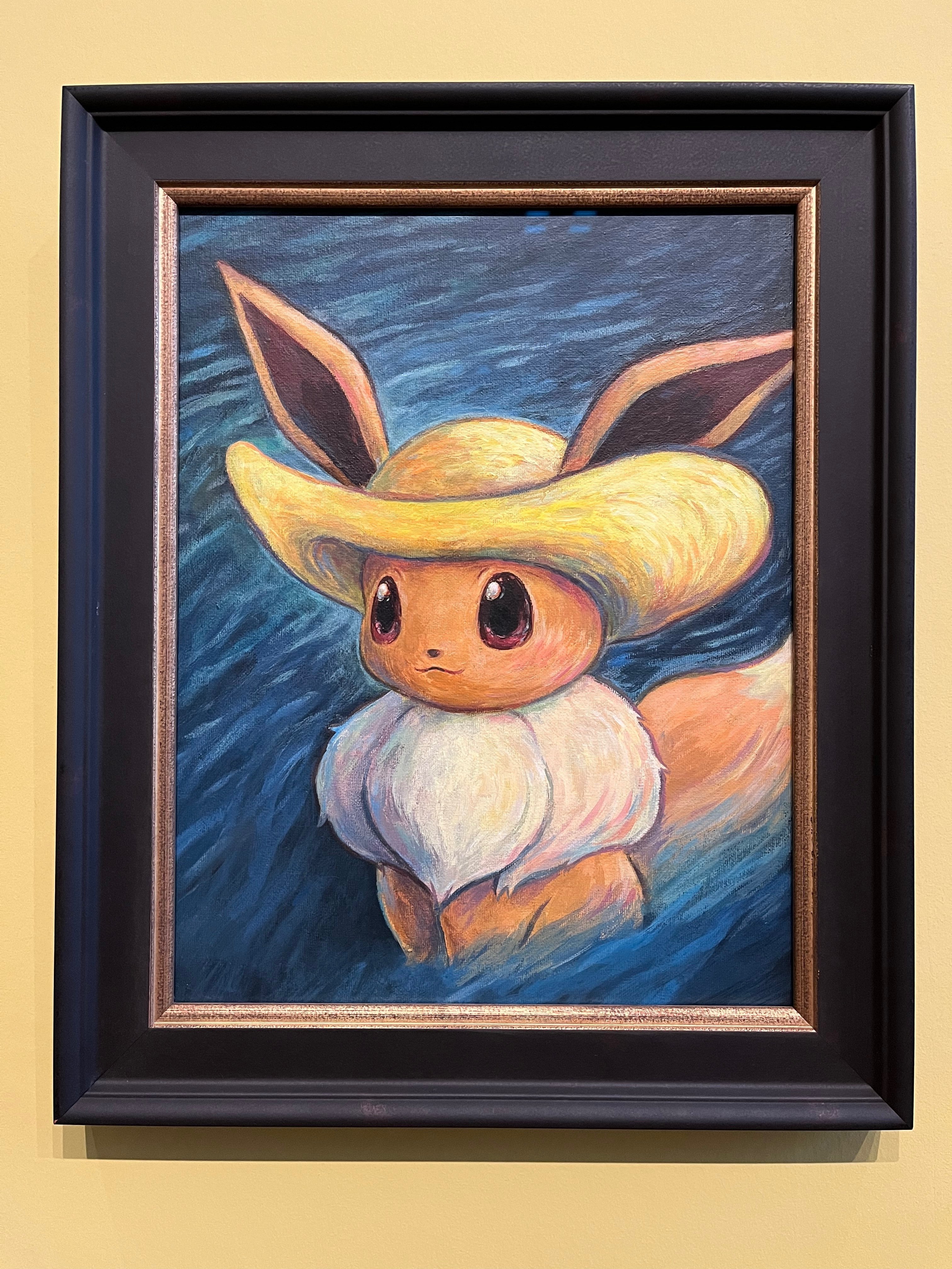 希少⭐️ゴッホ美術館×ポケモン 証明書有イーブイのジグレー絵画 希少