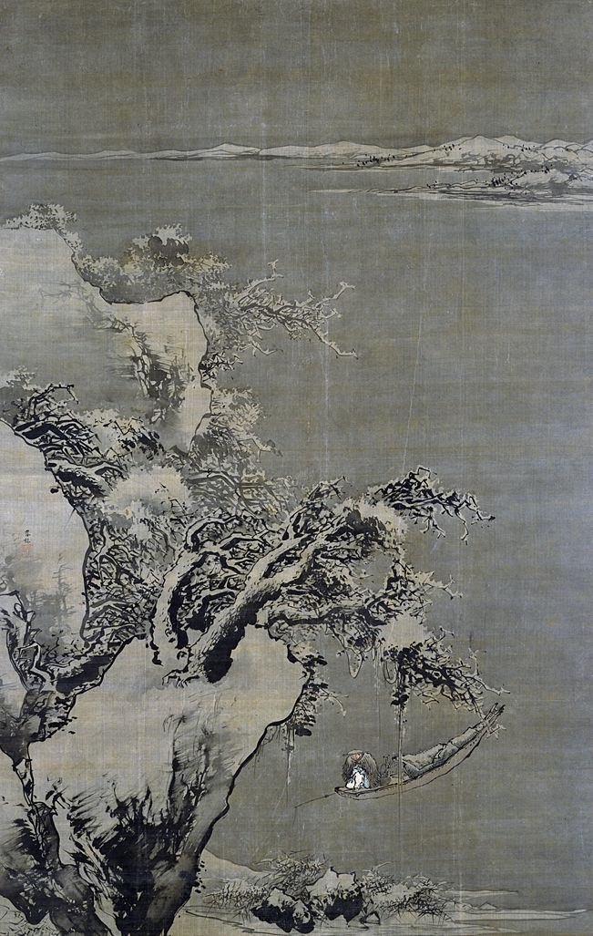 水墨画 独釣寒江雪 水墨画 独釣寒江雪 箫曲《独钓寒江雪》: 李祥霆/