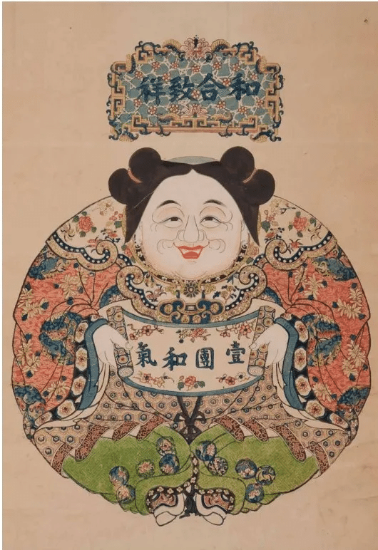 縁起物】動物と少女の色鮮やかな版画 版画 中国 年画 春節 節句 旧正月